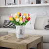 Decorative Flowers Artificial Flower Tulip Bouquet 10 Pcs Fake Suitable For Home Garden Office Wedding Party Floral Decoration