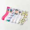 Sokken Hosiery 2021 Zwarte witte katoensokken Ab Side Don't Follow Me Il Lost Too Creative Unisex Women Men Casual Socks Daily T221102