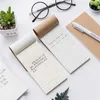 Minimalista Tearable Kraft Paper Memo Pad Notepad To Do List Planner Notebook Cancelleria Forniture per ufficio scolastico