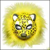 Partymasken Kinder Eva Tiermaske Löwe Leopard Halloween Spielzeug Kinder Maskerade Party Masken Geschenke Drop Lieferung Hausgarten Festlich S Dhek9