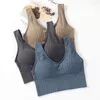 Yoga Outfit Sfit Top Women Sports Cropped Tube Tops Sexy Back Bra Female Vest Sleeveless Lingerie Running Shockproof Women'S Underwear