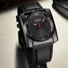 Ruimas Luxury Automatic Watches Men Square Dial Аналоговые механические часы черные кожаные наручные часы Relogios Masculino Clock 6775297E