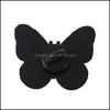 دبابيس دبابيس عتيقة Skl Punk Style Butterfly Black White Brouches Pin for Women Fashion Dress Coat Demin Metal Metal Brooch dhchk