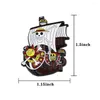 Broches PF053 Dongmanli Anime Pirate bateau émail broches Badge broche sac à dos collier revers décoration bijoux cadeaux pour amis