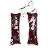 Keychains DATE A LIVE Tokisaki Kurumi Anime Key Chain Mini Dakimakura Small Pillow Backpack Decoration Bag Cute Pendant Phone Keychain