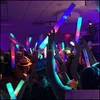 Decoración de fiesta Decoración de fiesta 12 15 24 30 60 90 piezas Glow Sticks Rgb luces LED en la oscuridad luz fluorescente para boda Conce278v