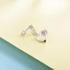 Stud Earrings Collare 925 Sterling Silver Heart For Women Dainty Gift Girls Brincos Bridesmaid S915 E6078178905