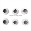 Cake Tools 10 Pcs/Set Nozzle Set Icing Pi Cream Pastry Bag Stainless Steel Nail Cake Decorating Tool Drop Delivery Home Garden Kitch Dhgez