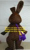 Brown Bunny Rabbit Mascot Costume Adult Cartoon Character Outfit Suit Opening And Closing Marketing Promotions zz7754