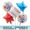 Styled Rugby Baseball Aluminum Film 5-Piece Balloon World Cup Football Birthday Party Decorative Balloon DA7D