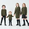 Family Matching Outfits boys girls zipper casual dress top romper family matching clothes children baby teen fall winter cotton fashion clothing 221107