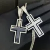 Chains 2022 Hip Hop Rock Male Female Jewelry Necklace Silver Color Iced Out Classic Bling Spinning CZ Cross Pendant Necklaces