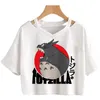 Мужские футболки Тоторо одежда футболка женская эстетическая гранж Ulzzang укороченный топ футболка Tumblr Harajuku
