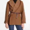 Kvinnor jackor för kvinnor Trench Coat Designer Royalfamily Hooded Cloak Letters Style With Belt Slim Lady Outfit Jacket Woolen