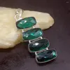 Pendanthalsband GemstoneFactory Jewelry Big Promotion 925 Silver Gushing Fashion Green Topaz Women Dams Gifts Necklace 1066