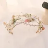 Headpieces Women Wedding Peal Flower Bridesmaid H￥rtillbeh￶r f￶r brud Elegant Fashion Princess Bridal Crown Vines Party pannband