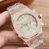 Obejrzyj klasyczny Mens Automatyczny ruch kwarcowy zegarki 42 mm Business Wristwatches Montre de Luxe Designer Watches Rose Gold Na ręce