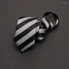 Bow Ties 2022 blixtlås män slips mode bröllop affärsverksamhet casual work party slips randig smal 6 cm för med presentförpackning