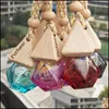 Diffuseurs D'huiles Essentielles Voiture Par Bouteille Pendentif Diffuseur D'huiles Essentielles 9 Couleurs Sac Vêtements Ornements Désodorisant Pendentifs Vide G Dhdse