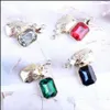 Charms Pine Crystal Gold Plated Color Charms Pendants For Handmade Diy Earrings Necklace Key Chain Bracelet Jewelry Making Accessori Dhwfm