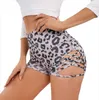 Stage Wear High Waist Print Tight Dance Shorts Side Cross Large Hollow Out Sexy Latin Pole 2022