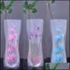 Vases Foldable Plastic Vase Reused Indestructible Vases For Flower Home Decoration Party Ecofriendly Pvc Drop Delivery Garden Dhqak