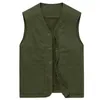 Herentanktops 2022 Werkkleding Vest heren fleece dikke top herfst winter warme katoenen standaard kraagjas