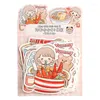 70pcs Cute Abu Eat 5 Food Party Memo Pad Decorative Stationery Scrapbooking Planner Calendars Gift Journaling Decoration