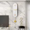 Horloges murales Pendule Horloge Moderne Nordique Décor À La Maison Silencieux Grès Montres De Luxe Salon Décoration Reloj De Pared