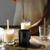 Garrafas de armazenamento 5pcs 200ml Candle Cup Garrafa de vidro de soja ambiental com tampa de madeira