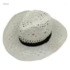 Berets Fashion Sun Visor Hat Western Cowgirl Cowboy Cowboy Sunshade Straw for Men نساء في الهواء الطلق البستنة R7rf