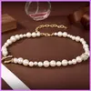Pearl Necklace Ladies Gold Fashion Necklaces Designers Jewelry Womens Party Chains Necklace With Diamonds Accessories Gifts