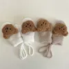 Gants de doigt pour enfants Cinq doigts Gants 14Y Ours de bande dessinée Bébé Mitaines Hiver Chaud Enfants Fille Tricoté Enfants Tout-petit Épais Mitaine De Dentition Handschoen 221107