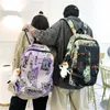 学校バッグ女性バッグ学生ハラジュクオックスフォードスクールバッグカレッジバックパックグラフィティ男性韓国ファッションカップル
