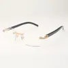 Buffs glasses frames 0286O with natural black buffalo horns sticks and 56mm clear lenses