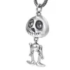 Kedjor S925 Sterling Silver Pure Jewelry Fashion Personlighet och kreativitet Skull Clown Trendy Intressanta m￤n Kvinnor h￤ngsmycken