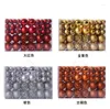 Décorations de Noël 100pcs 3/4 / 6cm Ornement de boule pour pendentif d'arbre de Noël Accueil Brillant Mat Poudre Creuse Ensemble