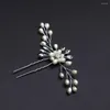 Headpieces Vintage Silver Gold Pearl Wedding Hair Clips Rhinestone Elegant Women Jewelry Gift Bridal Pins Accessories