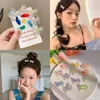 Accessori per capelli 2pcs coreano colorato fiocco pin clip carine dolci per bambini barrettes copricapo ragazze bambini Kawaii