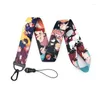 Porte-clés Anime Jujutsu Kaisen Cosplay Cou Lanière Porte-clés Sangle De Téléphone Portable Hommes Femmes Main Corde Porte-clés Accessoires Cadeaux