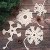Décorations de noël suspendus macramé décor mur flocon de neige ornements hiver mariage pays des merveilles pendentif arbre Mini fête