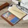 Types Imitation Leather Diary Notebook Handwriting Exquisite Ledger Hand Notepad U4e6 Book Travel Record B9t6