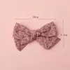 Hair Accessories Baby Bows Doboi Girls Clips Cotton Linen Handmade For Solid Color Boutique