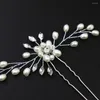 Headpieces Vintage Silver Gold Pearl Wedding Hair Clips Rhinestone Elegant Women Jewelry Gift Bridal Pins Accessories