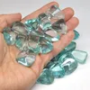 Decorative Figurines Ocean Blue Glass Gravel Specimen Size Irregular Tumbled Stones Reiki Healing Crystal Quartz Mineral Aquarium Decoration