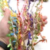 パーティーの装飾2/5/10mジュートロープ葉の形を描いたリボンディーギフト包む麻ひげの素朴な結婚式の装飾葉の形をしたラタン