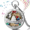 Orologi da taschino orologio musicale al quarzo scheletro meccanico per regalo di laurea