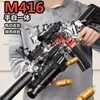 Novo m416 elétrica macio bala escudo ejeção arma brinquedo rifle graffiti lançador para adultos crianças meninos jogos de tiro