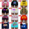 Shorts Sexy Feminino Calça Club Justa Estampada Summer Designer Mini Shorts Moda Festa Plus Size Roupas Casuais S-2XL 8831