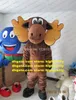 Reindeer Moose Deer Mascot Costume Adult Cartoon Character Outfit Suit Corporate Image Film Ambulatory Walking zz7820